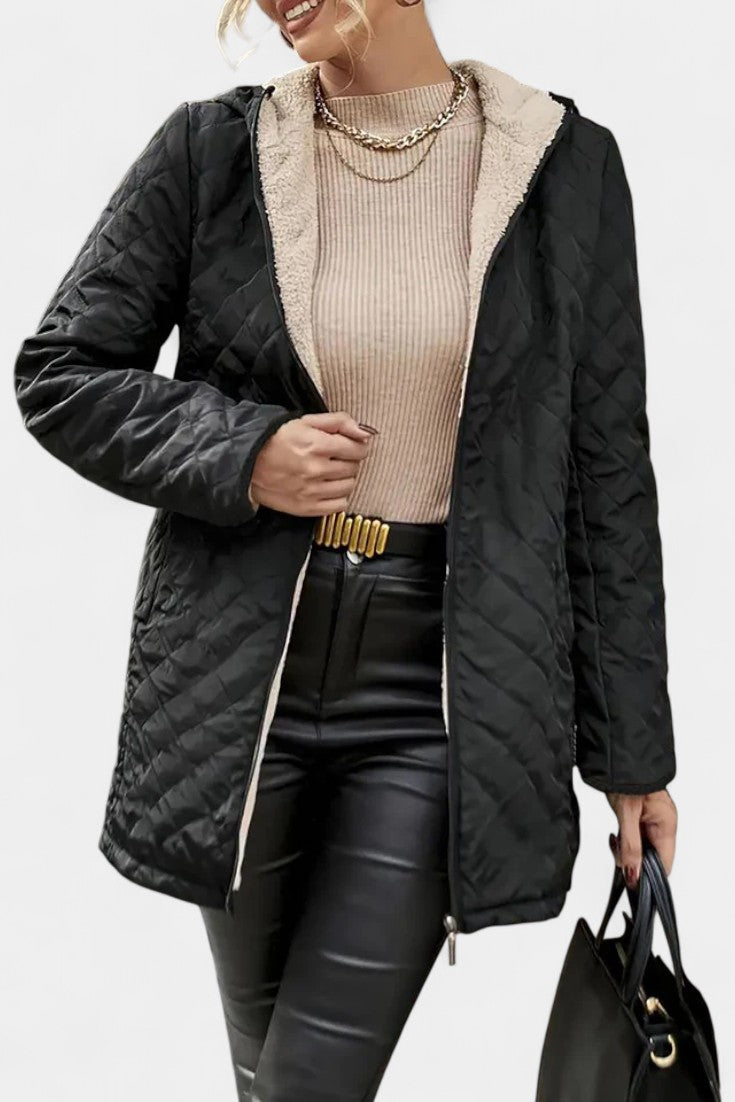 Brélya Veste à Capuche Doublée en Polaire