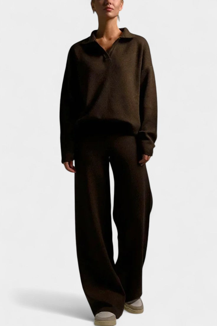 Clairette Ensemble en Maille Doux et Élégant Deux Pièces