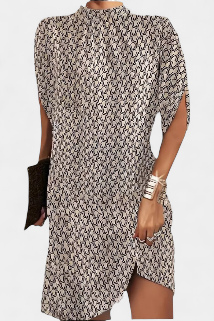 Haruna Robe Droite Monochrome Élégante