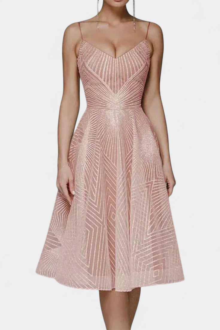 Everleigh Robe Longue Brodée à Silhouette Évasée