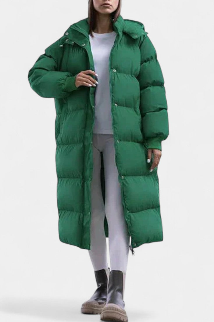 Razel Manteau Puffer à Capuche Ajustable et Silhouette Féminine