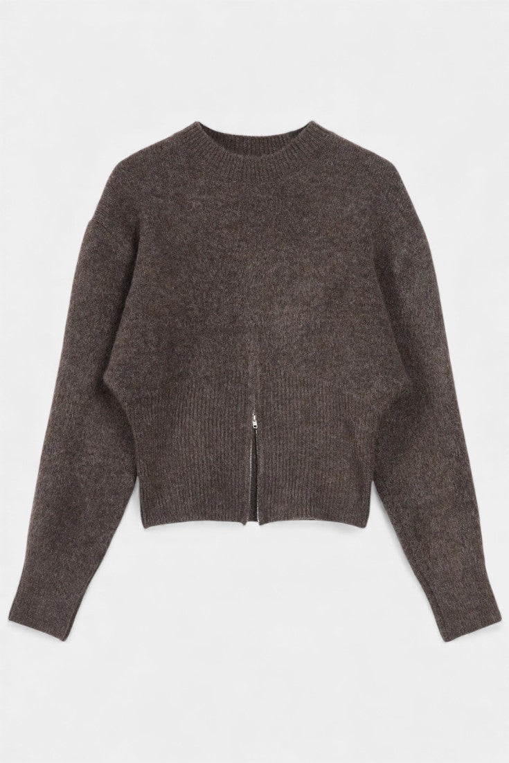 Zaria Pull Rayé à Col Montant Miss Paris