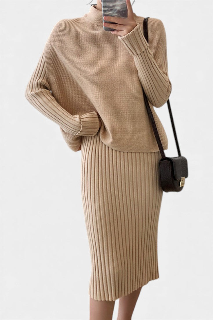 Alectra Ensemble Deux Pièces en Tricot à Silhouette Moderne