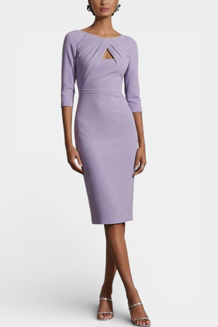 Aquilée Robe Crayon Élégante à Col Bateau