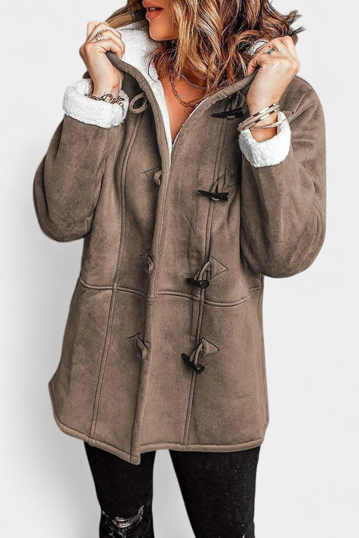 Jessa Manteau Long à Capuche Élégante