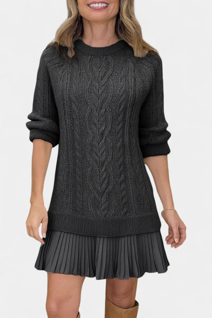 Daina Robe Pull Tricotée à Détail Torsadé