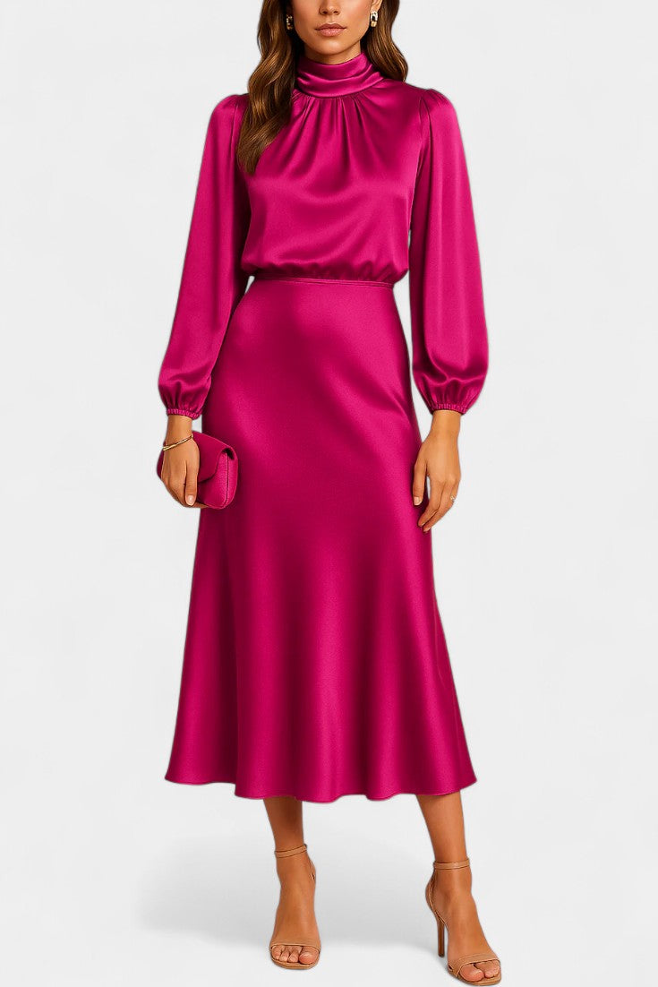 Cebu Robe Midi Taille Haute Élégante