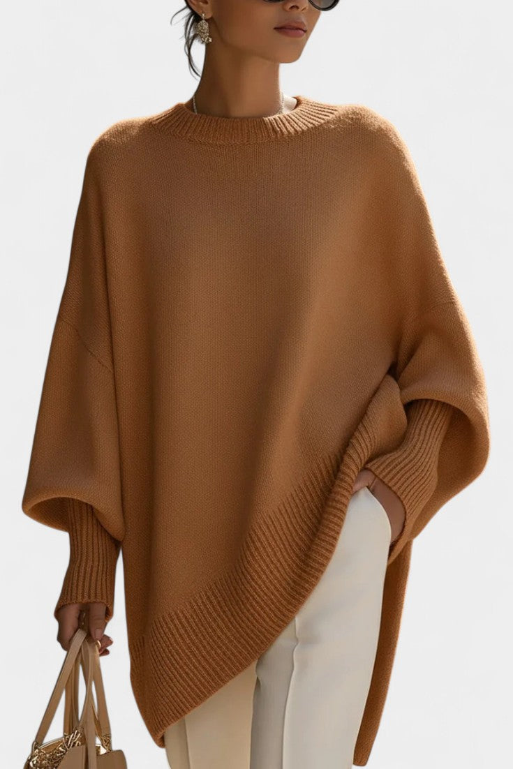 Ernesta Poncho Oversized Élégance Naturelle