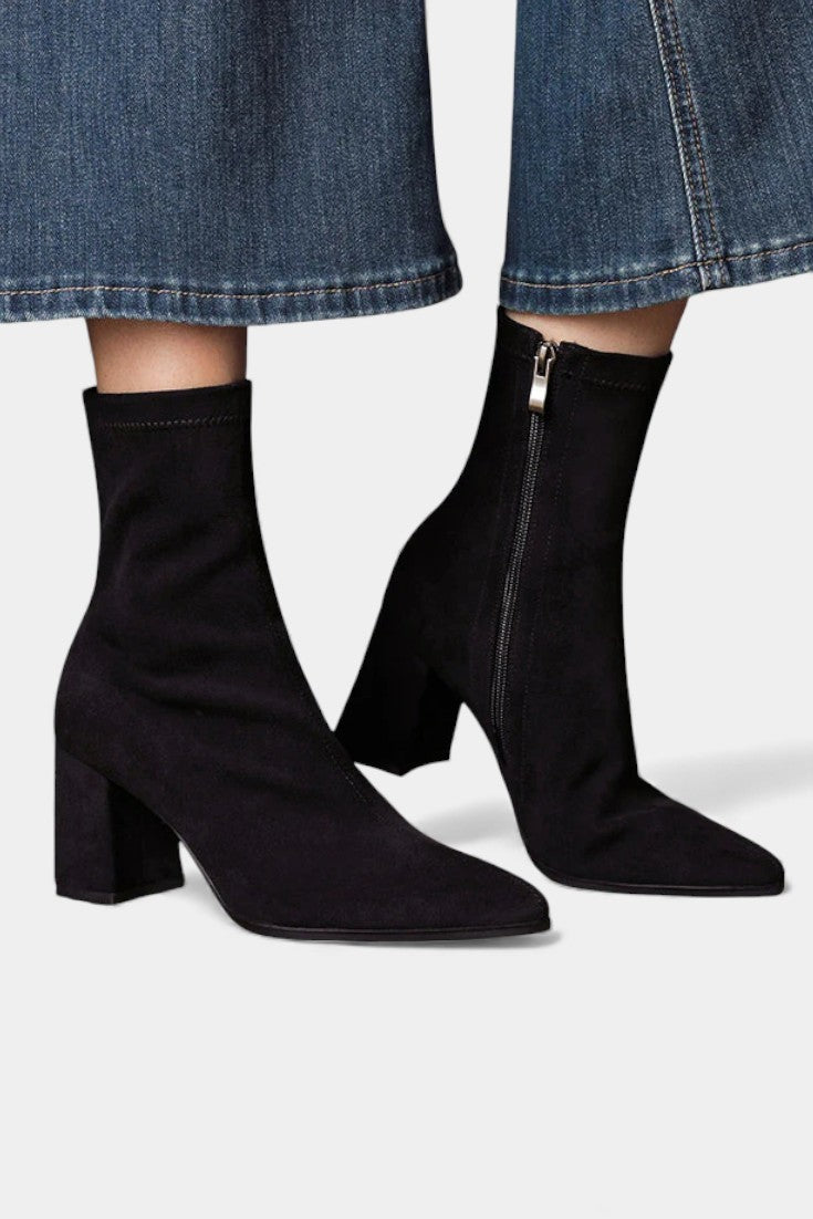 Johanna Bottines Ajustées à Talon Bloc et Bout Pointu