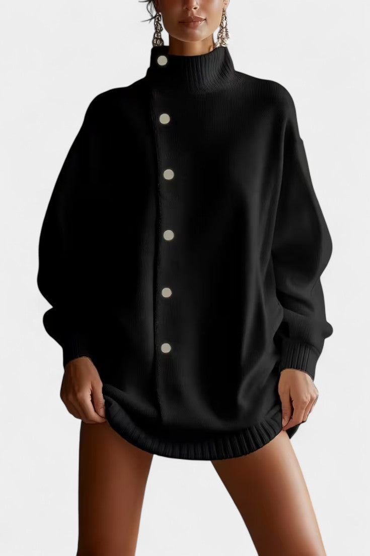 Enriette Pull Ample à Col Montant Uni