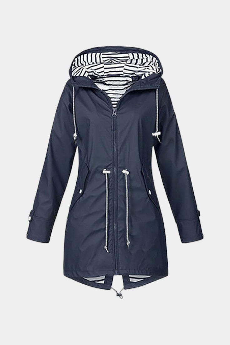 Aria Veste Imperméable à Capuche Ajustable