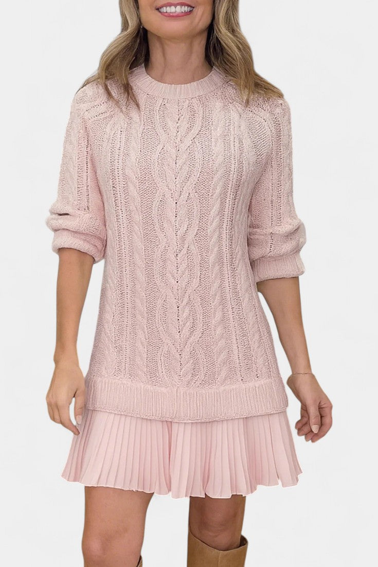 Daina Robe Pull Tricotée à Détail Torsadé