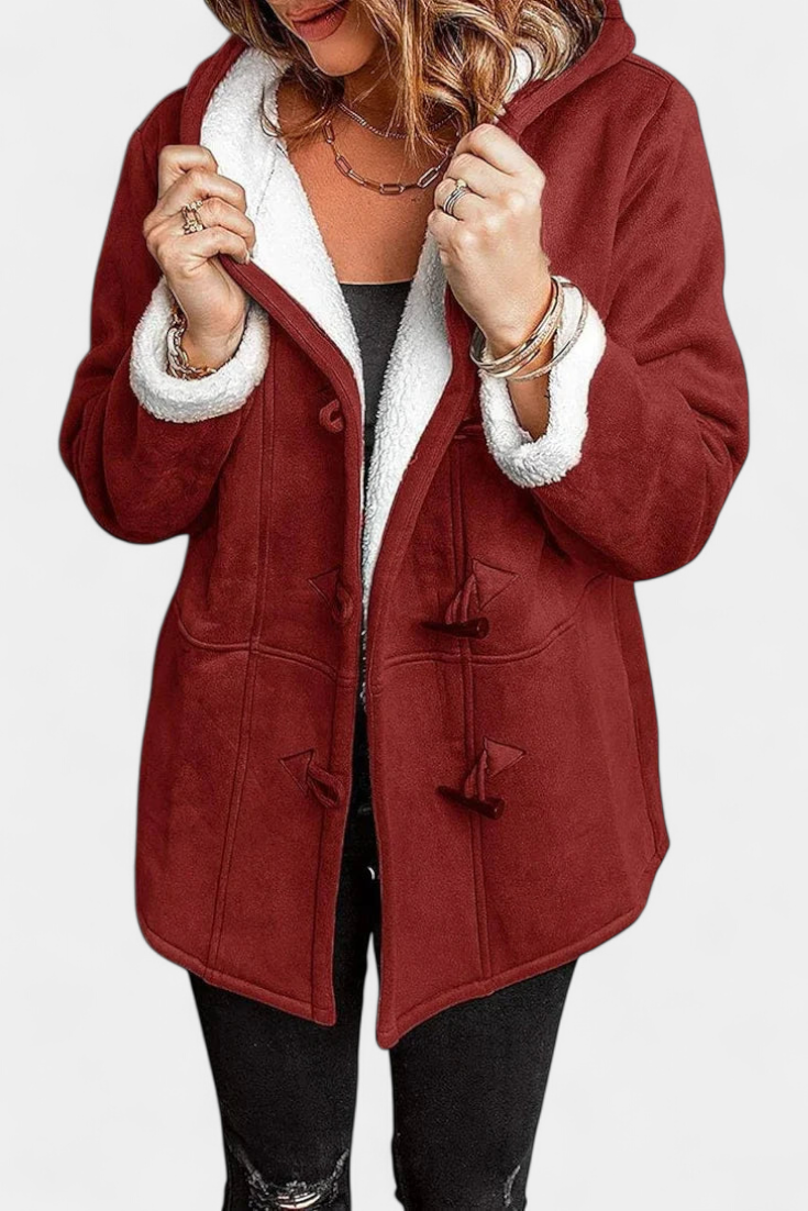 Jessa Manteau Long à Capuche Élégante