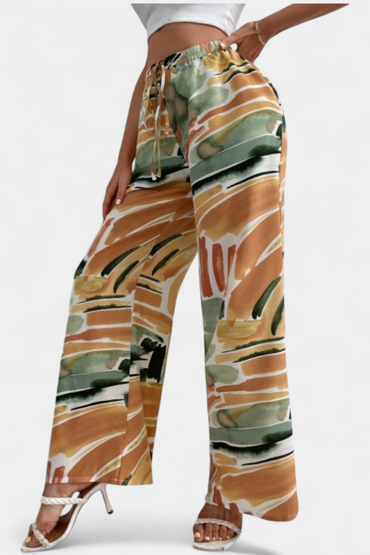 Senda Pantalon Fluide à Imprimé Abstrait