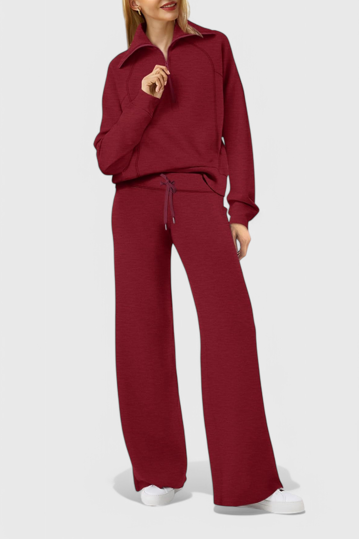 Berken Ensemble Deux Pièces Décontracté en Tissu Léger