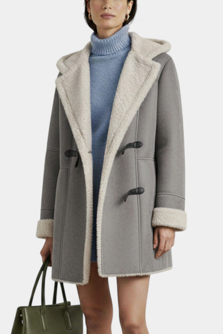 Katja Manteau à Capuche Décontracté et Élégant pour l’Hiver