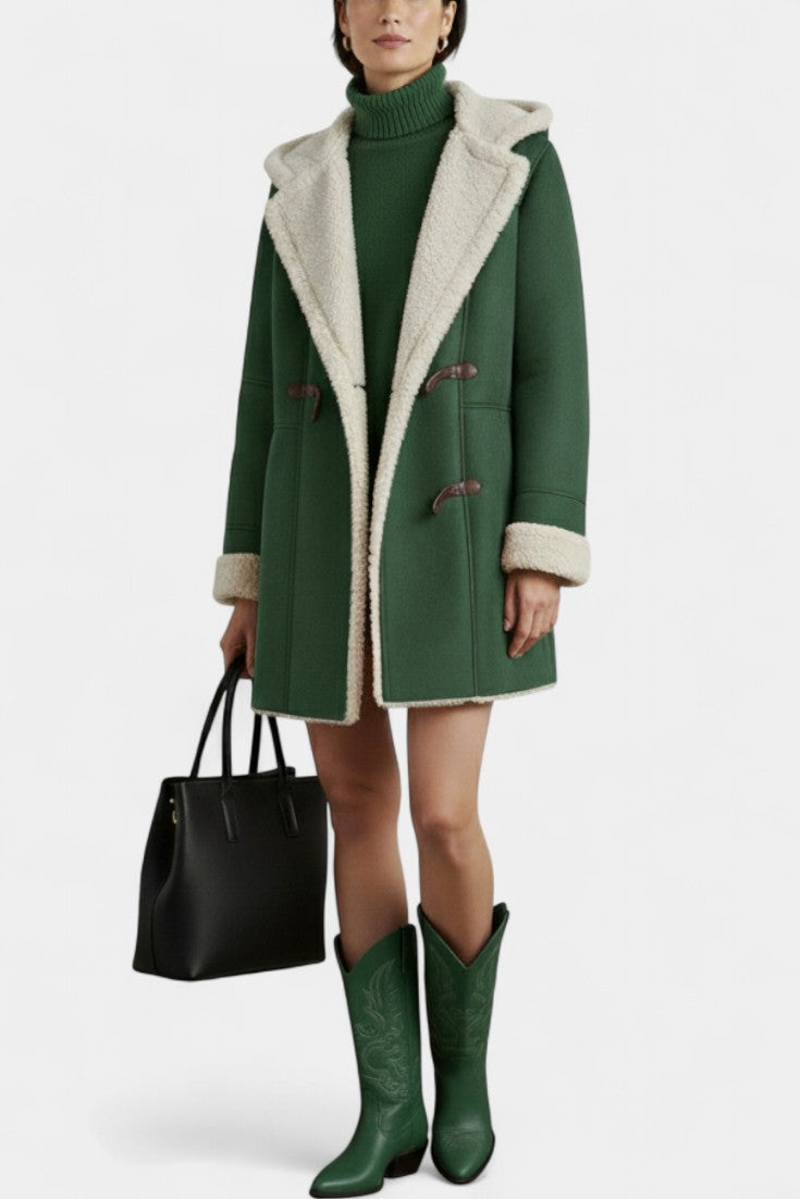 Katja Manteau à Capuche Décontracté et Élégant pour l’Hiver