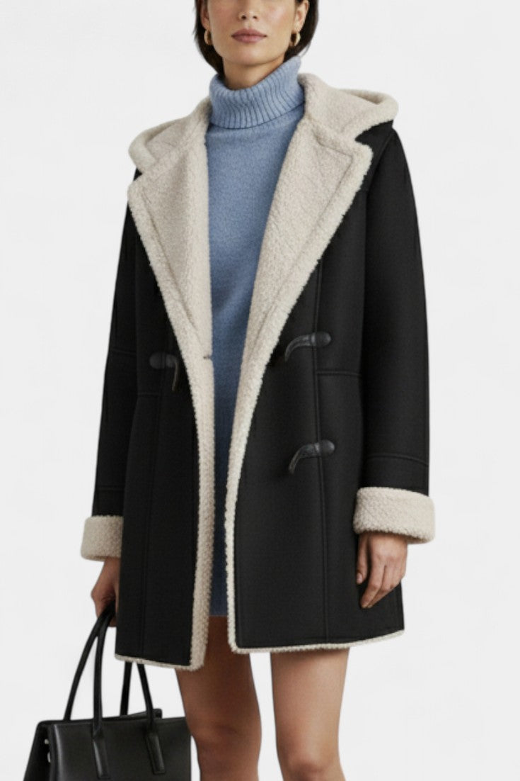 Katja Manteau à Capuche Décontracté et Élégant pour l’Hiver