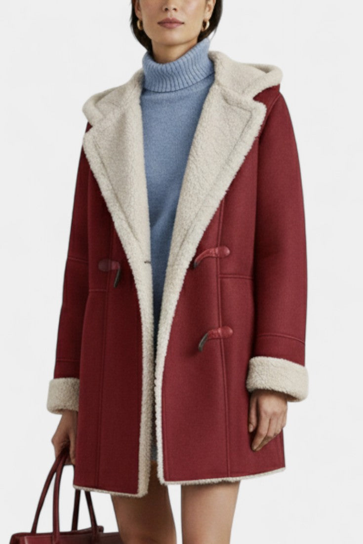 Katja Manteau à Capuche Décontracté et Élégant pour l’Hiver