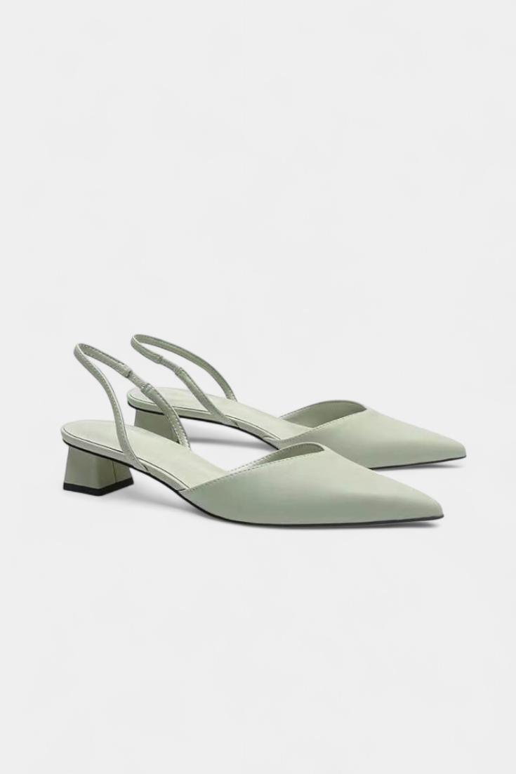 Babette Talons Slingback à Bout Pointu et Petit Talon
